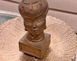 Asian Regal bust Hollywood Regency MCM period