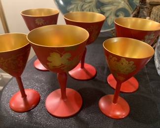 Japanese enamelware with gold powder finish. Very fine! 