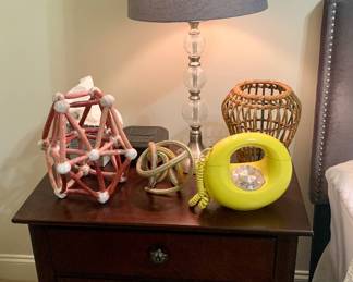 bedside table and love the groovy phone