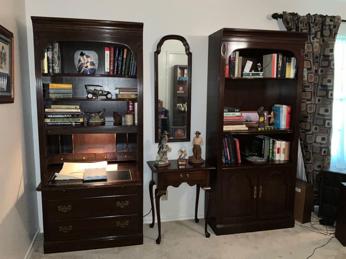 Ethan Allen book shelfs