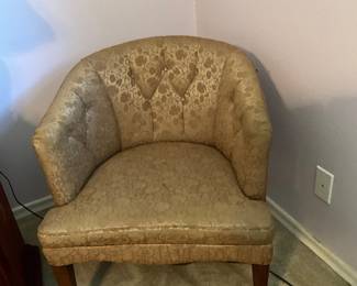 cut vintage barrell chair