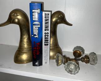 brass duck bookends