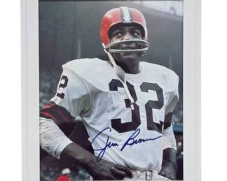Signed Jim Brown Framed Photo