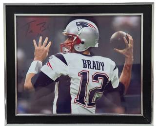 Autographed Tom Brady Photo, Framed