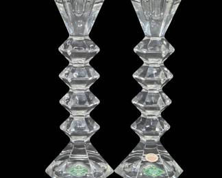 Shannon Crystal Hexagonal Candlesticks