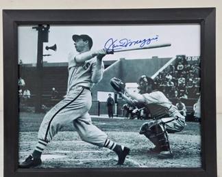 Signed Joe DiMaggio Framed Photo