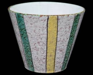Italian Ceramic Planter with Glazed Finish