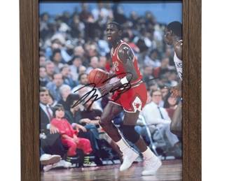 Michael Jordan Signed Photo Framed