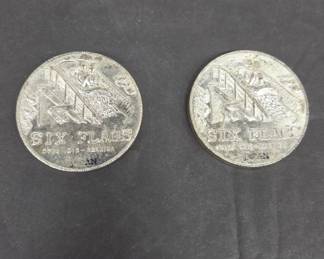 Six Flags Tokens with Roller Coaster Motif