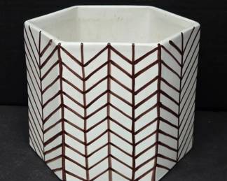Hexagonal Italian Ceramic Vase