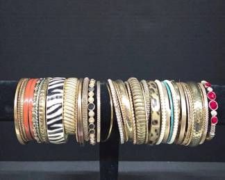 Gold-Toned Assorted Bangle Bracelets
