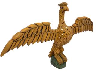 Wooden Eagle Sculpture by Hotzman