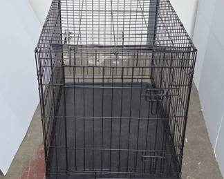 Black Metal Wire Pet Cage With Tray