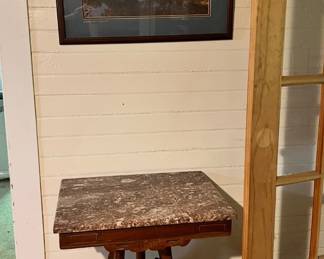 1880’s antique Victorian Eastlake marble top table