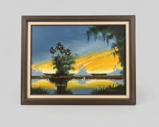 Florida Highwaymen Landscape Oil Painting by John Maynor