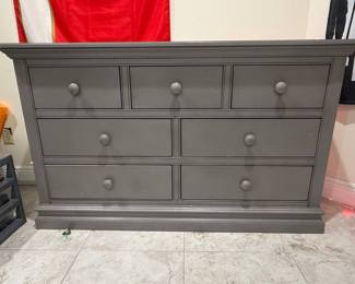 Grey Seven-Drawer Dresser