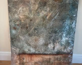 Abstract Mixed Media Artwork with Textured, Mottled Surface