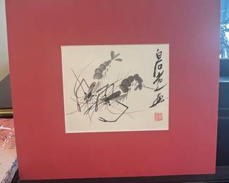 Chinese Ink Painting of Shrimp by Qi Baishi