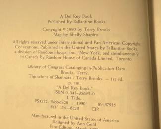 The Scions of Shannara by Terry Brooks - Signed First Edition