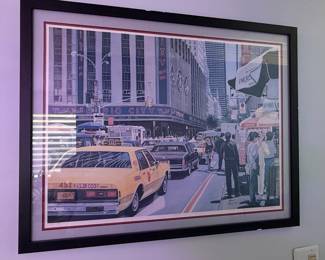 Radio City Music Hall Street Scene Print by Matthew Tubby