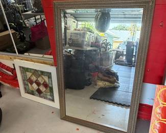Woven Rattan Rectangular Mirror