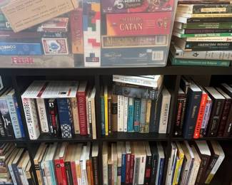 Assorted Board Games, Books, and L.L. Bean Cribbage Board