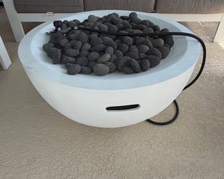 Modern Concrete Propane Fire Pit Bowl