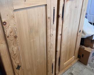 A Pair of Vintage French Pine Cabinets