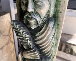 Antique Carved Marble Mantle Piece
