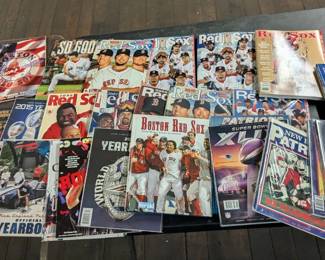 Patriots / Red Sox Yearbook Lot