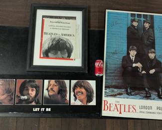Trio Of Framed Beatles Items