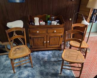 Dry sink and chairs