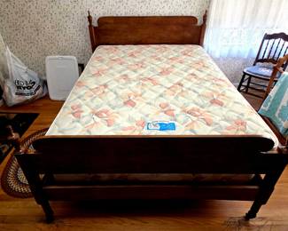 Antique Full-size bed & frame, and like new Box springs & Mattress