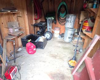Contents in the shed in the back yard