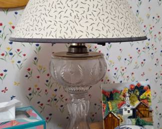 Antique Oil lamp converted to Electric!