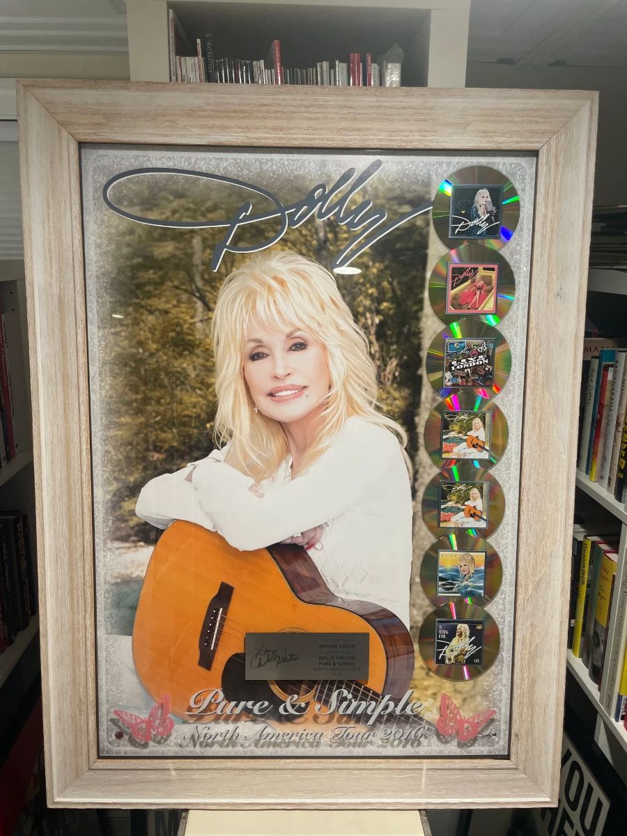 Dolly Parton Pure & Simple North American Tour 2016 Framed CD Collage