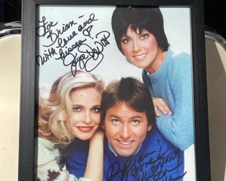 Autographed Three's Company Framed Photograph
