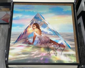 Autographed Kylie Minogue Framed Record Album Insert