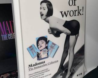 ORIGINAL Madonna The Immaculate Collection Laminated Store Display Countertop Sign