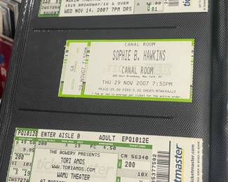 Collection Of Original Concert Ticket Stubs