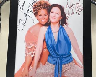 Autographed Niki Haris & Donna De Lory Framed Photograph