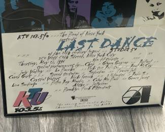 KTU 103.5 FM Last Dance @ Studio 54 Framed Poster
