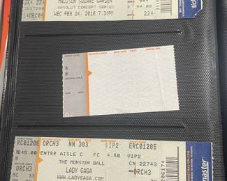 Collection Of Original Concert Ticket Stubs