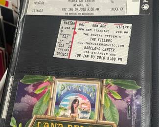 Collection Of Original Concert Ticket Stubs