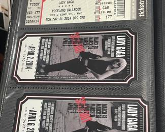 Collection Of Original Concert Ticket Stubs