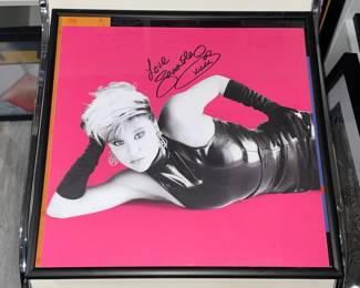 Autographed Samantha Fox Framed Record Album Insert