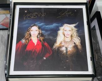 Autographed Bananarama Keren Woodward & Sara Dallin Framed Record Album Insert