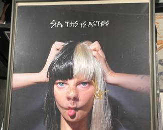 Autographed Sia This Is Acting Framed Record Album Insert