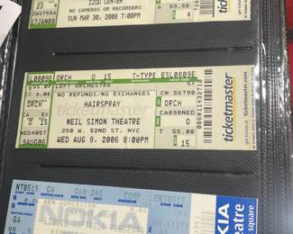 Collection Of Original Concert Ticket Stubs