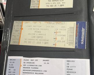 Collection Of Original Concert Ticket Stubs